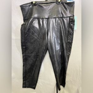 NWT Ideology pleather 7/8 length pants XL